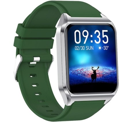 Smartwatch Rubicon RNCE89-4 Srebrno-Zielony Smartwatch Rubicon RNCE89-4 Srebrno-Zielony