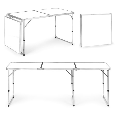 Stolik turystyczny stół składany kemping biały blat 180 x 60 cm Stolik turystyczny stół składany kemping biały blat 180 x 60 cm