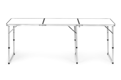 Stolik turystyczny stół składany kemping biały blat 180 x 60 cm Stolik turystyczny stół składany kemping biały blat 180 x 60 cm
