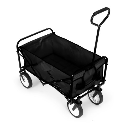 Wózek transportowy składany duży wózek ogrodowy plażowy 70kg czarny