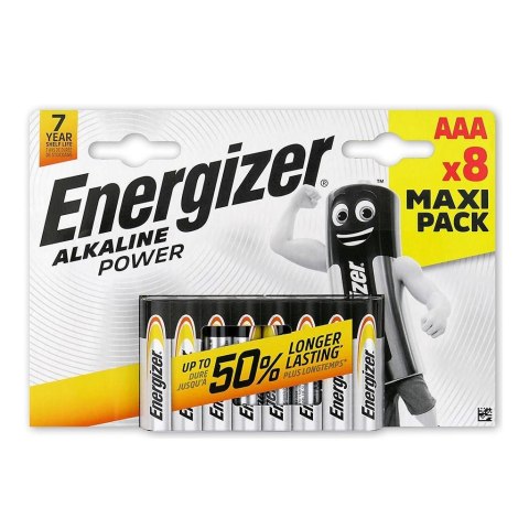 Bateria alkaliczna Energizer Alkaline Power AAA / LR03 - 8 sztuk (blister) Bateria alkaliczna Energizer Alkaline Power AAA / LR03 - 8 sztuk (blister)