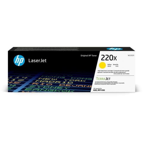 Toner HP 220X (W2202X) Yellow 5500str. Toner HP 220X (W2202X) Yellow 5500str.