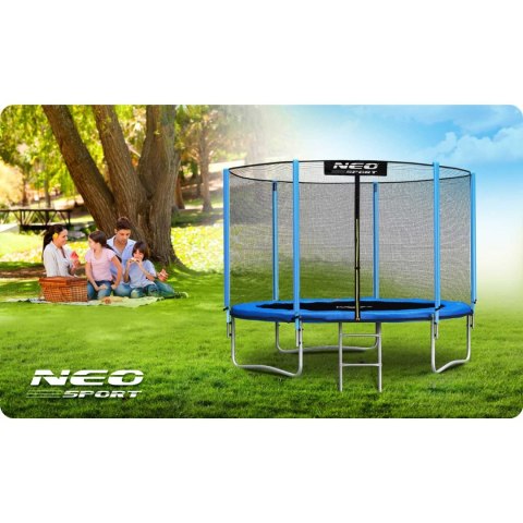 TRAMPOLINA OGRODOWA 8FT/252CM Z SIATKĄ ZEWNĘTRZNĄ I DRABINKĄ NEO-SPORT