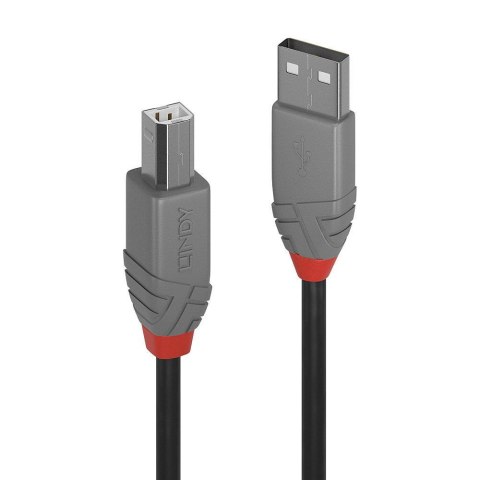 Kabel USB 2.0 LINDY Type A to B Cable, Anthra Line 1m Czarny Kabel USB 2.0 LINDY Type A to B Cable, Anthra Line 1m Czarny