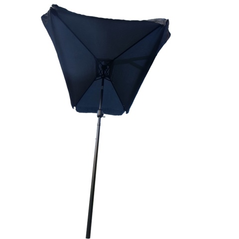 Prostokątny duży parasol ogrodowy skośny łamany z korbą szary 200 x 140 cm Prostokątny duży parasol ogrodowy skośny łamany z korbą szary 200 x 140 cm