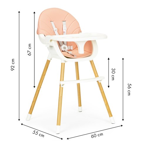 Fotelik krzesełko do karmienia 2w1 ECOTOYS Fotelik krzesełko do karmienia 2w1 ECOTOYS