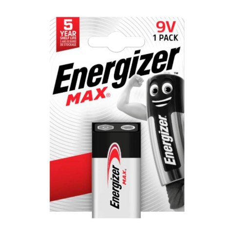 Bateria alkaliczna Energizer Max 6LR61 9V (R9*) - 1 sztuka (blister) Bateria alkaliczna Energizer Max 6LR61 9V (R9*) - 1 sztuka (blister)