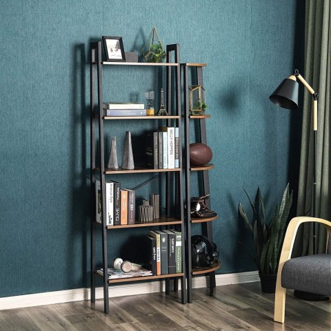 Regał w stylu rustykalnym 5 półek metalowy stelaż loft Regał w stylu rustykalnym 5 półek metalowy stelaż loft