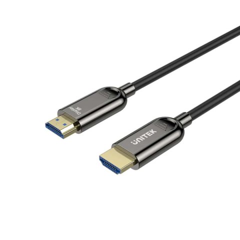 Kabel Optyczny HDMI Unitek C11085GY01-20M v2.1 AOC, 8K, UHD, 120Hz M/M 20m Kabel Optyczny HDMI Unitek C11085GY01-20M v2.1 AOC, 8K, UHD, 120Hz M/M 20m