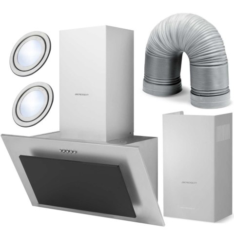 Okap kuchenny kominowy 60cm Inox + czarny BT-209 Okap kuchenny kominowy 60cm Inox + czarny BT-209