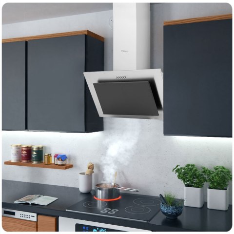 Okap kuchenny kominowy 60cm Inox + czarny BT-209 Okap kuchenny kominowy 60cm Inox + czarny BT-209