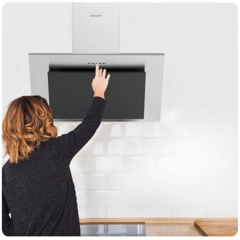 Okap kuchenny kominowy 60cm Inox + czarny BT-209 Okap kuchenny kominowy 60cm Inox + czarny BT-209