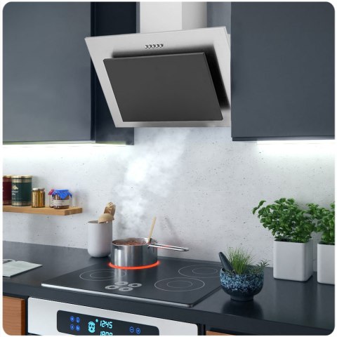 Okap kuchenny kominowy 60cm Inox + czarny BT-209 Okap kuchenny kominowy 60cm Inox + czarny BT-209
