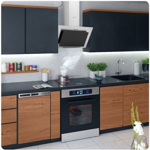 Okap kuchenny kominowy 60cm Inox + czarny BT-209 Okap kuchenny kominowy 60cm Inox + czarny BT-209