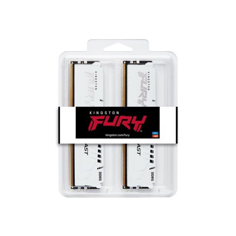 KINGSTON DDR5 32GB 5200MHz CL40 FURY BEAST WHITE RGB EXPO KITx2