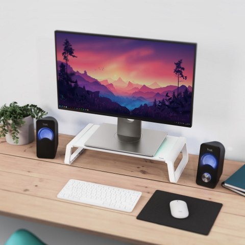 Podstawka pod monitor TRUST MONTA GLASS MONITOR STAND WHT (25351) Podstawka pod monitor TRUST MONTA GLASS MONITOR STAND WHT (25351)