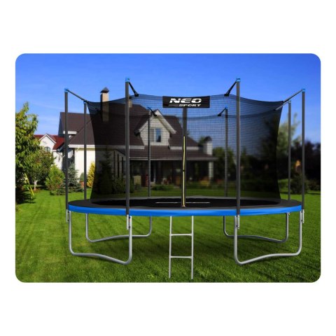 TRAMPOLINA OGRODOWA 12FT/374CM Z SIATKĄ WEWNĘTRZNĄ I DRABINKĄ NEO-SPORT