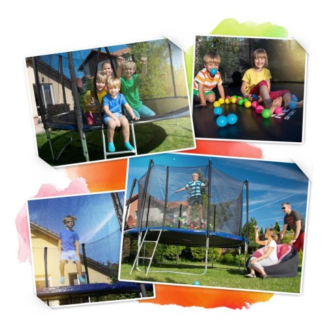 TRAMPOLINA OGRODOWA 8FT/252CM Z SIATKĄ WEWNĘTRZNĄ I DRABINKĄ NEO-SPORT
