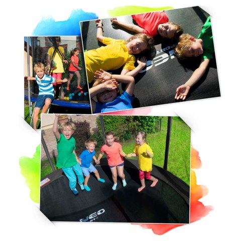 TRAMPOLINA OGRODOWA 8FT/252CM Z SIATKĄ WEWNĘTRZNĄ I DRABINKĄ NEO-SPORT