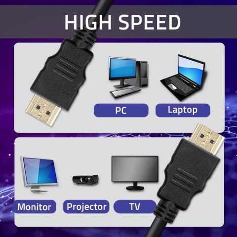 Qoltec Kabel HDMI A męski | HDMI A męski | 3m Qoltec Kabel HDMI A męski | HDMI A męski | 3m