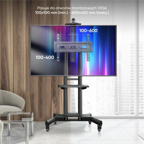Mobilny stojak do TV 40"-70" do 45 kg ONKRON TS1551 Czarny Mobilny stojak do TV 40"-70" do 45 kg ONKRON TS1551 Czarny