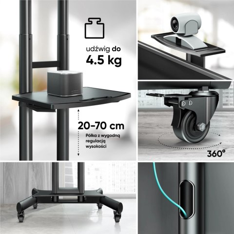 Mobilny stojak do TV 40"-70" do 45 kg ONKRON TS1551 Czarny Mobilny stojak do TV 40"-70" do 45 kg ONKRON TS1551 Czarny