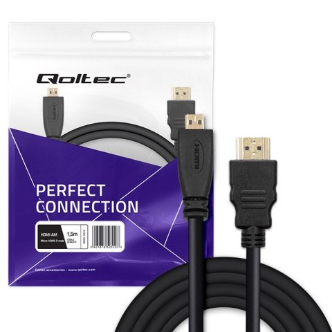Qoltec Kabel HDMI A męski | Micro HDMI D męski | 1.5m Qoltec Kabel HDMI A męski | Micro HDMI D męski | 1.5m