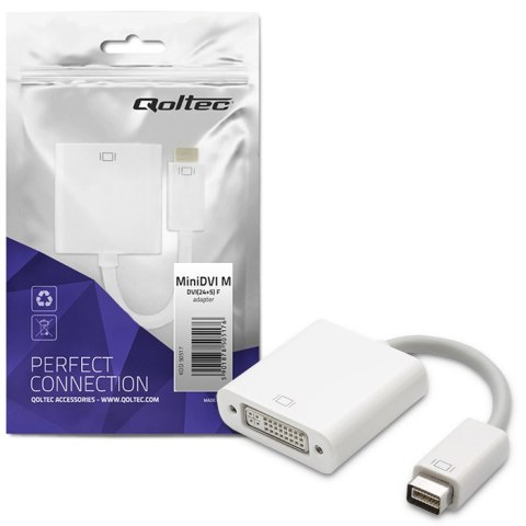 Qoltec Adapter Mini DVI męska | DVI (24+5) żeńska |0.17m Qoltec Adapter Mini DVI męska | DVI (24+5) żeńska |0.17m