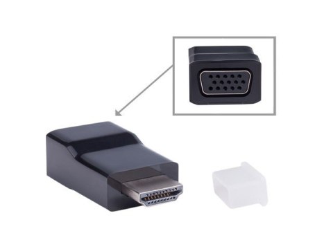 Adapter GEMBIRD HDMI-A (M) - VGA (F) HDMI (wtyk) - VGA (gniazdo) A-HDMI-VGA-001 Adapter GEMBIRD HDMI-A (M) - VGA (F) HDMI (wtyk) - VGA (gniazdo) A-HDMI-VGA-001