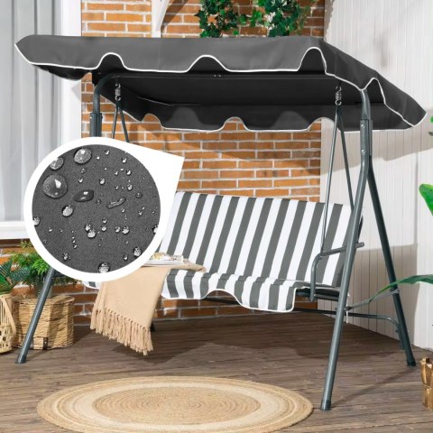 DASZEK DO HUŚTAWKI 200 X 120 CM WODOODPORNE POSZYCIE SZARY MODERNHOME