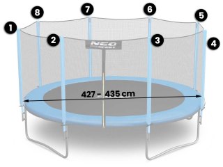 SIATKA ZEWNĘTRZNA DO TRAMPOLIN 435CM 14FT NEO-SPORT