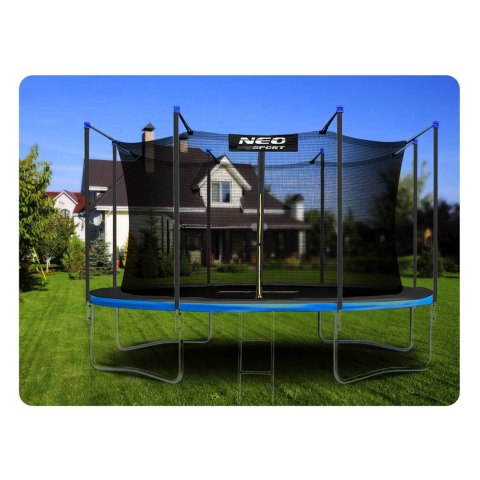 TRAMPOLINA OGRODOWA 14FT/435CM Z SIATKĄ WEWNĘTRZNĄ I DRABINKĄ NEO-SPORT