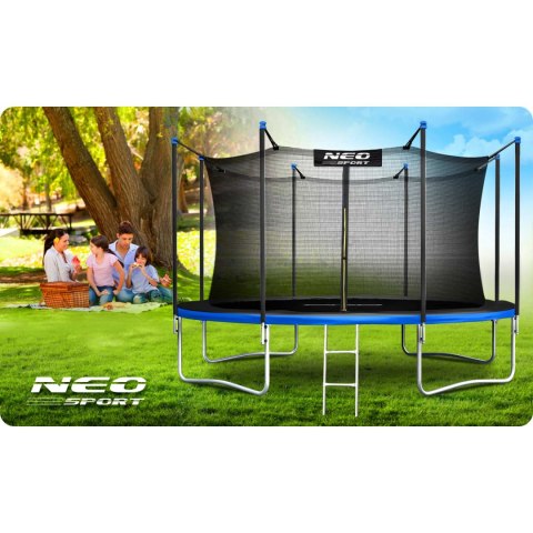 TRAMPOLINA OGRODOWA 14FT/435CM Z SIATKĄ WEWNĘTRZNĄ I DRABINKĄ NEO-SPORT