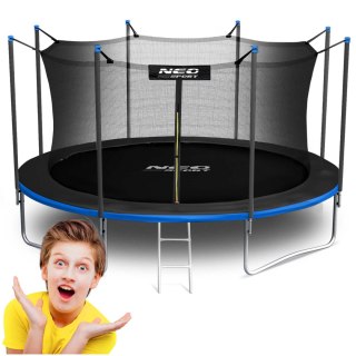 TRAMPOLINA OGRODOWA 15FT/465CM Z SIATKĄ WEWNĘTRZNĄ I DRABINKĄ NEO-SPORT