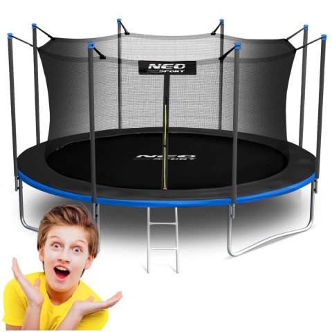 TRAMPOLINA OGRODOWA 15FT/465CM Z SIATKĄ WEWNĘTRZNĄ I DRABINKĄ NEO-SPORT