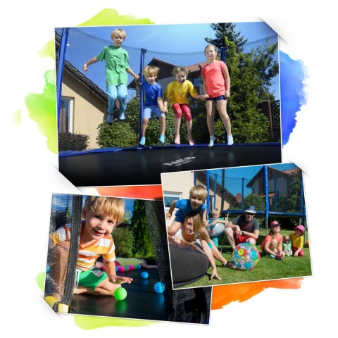 TRAMPOLINA OGRODOWA 15FT/465CM Z SIATKĄ WEWNĘTRZNĄ I DRABINKĄ NEO-SPORT