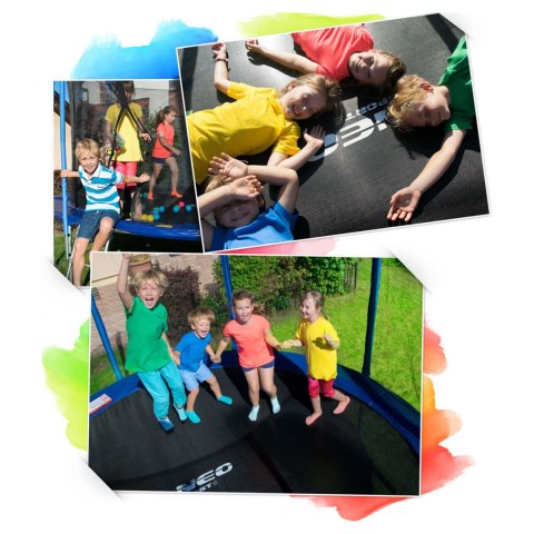 TRAMPOLINA OGRODOWA 15FT/465CM Z SIATKĄ WEWNĘTRZNĄ I DRABINKĄ NEO-SPORT