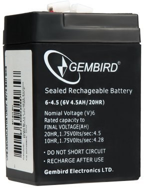 Bateria do zasilacza awaryjnego GEMBIRD BAT-6V4.5AH Bateria do zasilacza awaryjnego GEMBIRD BAT-6V4.5AH