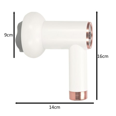 Pistolet do masażu masażer do pleców ciała karku wyszczuplający 9w1 biały Pistolet do masażu masażer do pleców ciała karku wyszczuplający 9w1 biały