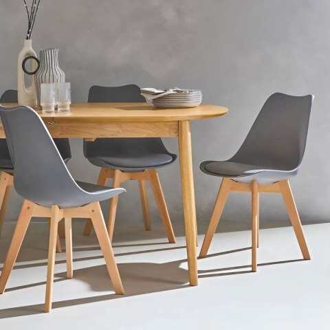ZESTAW 4 KRZESEŁ Z PODUSZKĄ 4SZT. MODERNHOME
