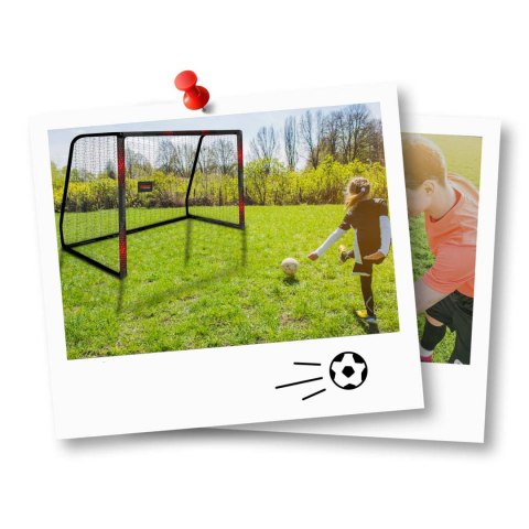 BRAMKA DO PIŁKI NOŻNEJ 300 X 200 X 120 CM NS-473 CZARNO-CZERWONA