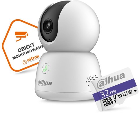 Kamera bezprzewodowa WiFi Dahua Hero H5B + Naklejka Eltrox + karta pamięci 32GB Kamera bezprzewodowa WiFi Dahua Hero H5B + Naklejka Eltrox + karta pamięci 32GB