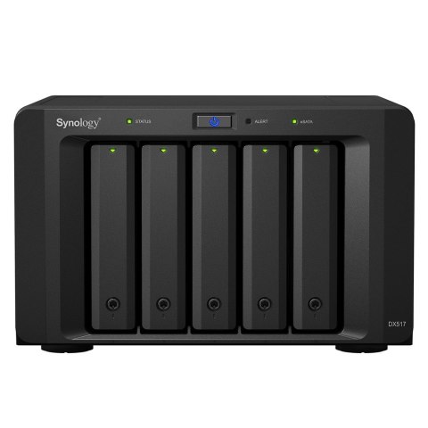 Expansion unit Synology DX517; Tower; 5x (3.5"/2.5" SATA HDD/SSD) Expansion unit Synology DX517; Tower; 5x (3.5"/2.5" SATA HDD/SSD)