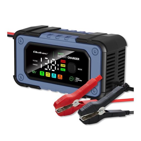 Prostownik Qoltec do akumulatora z funkcją naprawy | Inteligentna mikroprocesorowa ładowarka | 12V | 7A | LED | 4 tryby Prostownik Qoltec do akumulatora z funkcją naprawy | Inteligentna mikroprocesorowa ładowarka | 12V | 7A | LED | 4 tryby