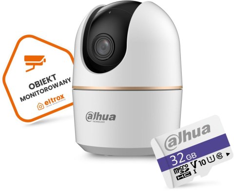 Kamera bezprzewodowa WiFi Dahua Hero H2A + Naklejka Eltrox + karta pamięci 32GB Kamera bezprzewodowa WiFi Dahua Hero H2A + Naklejka Eltrox + karta pamięci 32GB