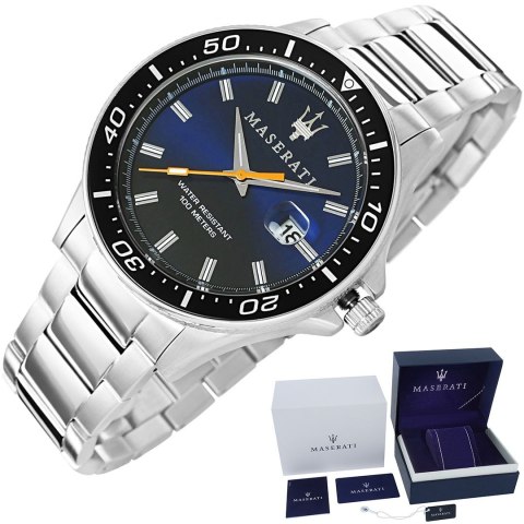 Zegarek Męski Maserati Sfida R8853140001 + BOX Zegarek Męski Maserati Sfida R8853140001 + BOX