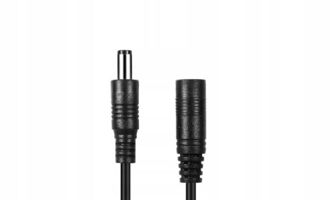 Przedłużacz DC 5.0m dwużyłowy 2x0.5mm2 w oplocie wtyk/gniazdo 2.1x5.5 mm Przedłużacz DC 5.0m dwużyłowy 2x0.5mm2 w oplocie wtyk/gniazdo 2.1x5.5 mm
