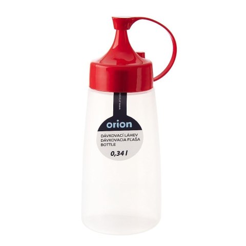 Butelka z dozownikiem i zatyczką / dyspenser pojemnik do sosów 340 ml