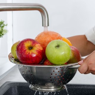 Cedzak kuchenny durszlak stalowy sitko 24 cm