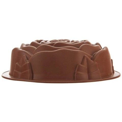 Forma do babki silikonowa róża brązowa SILLINIE 25 cm Forma do babki silikonowa róża brązowa SILLINIE 25 cm